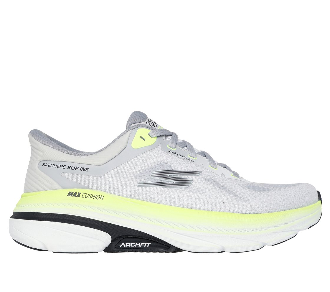 MAX CUSHIONING ARCH FIT 2, WHITE/GRAY Footwear Lateral View