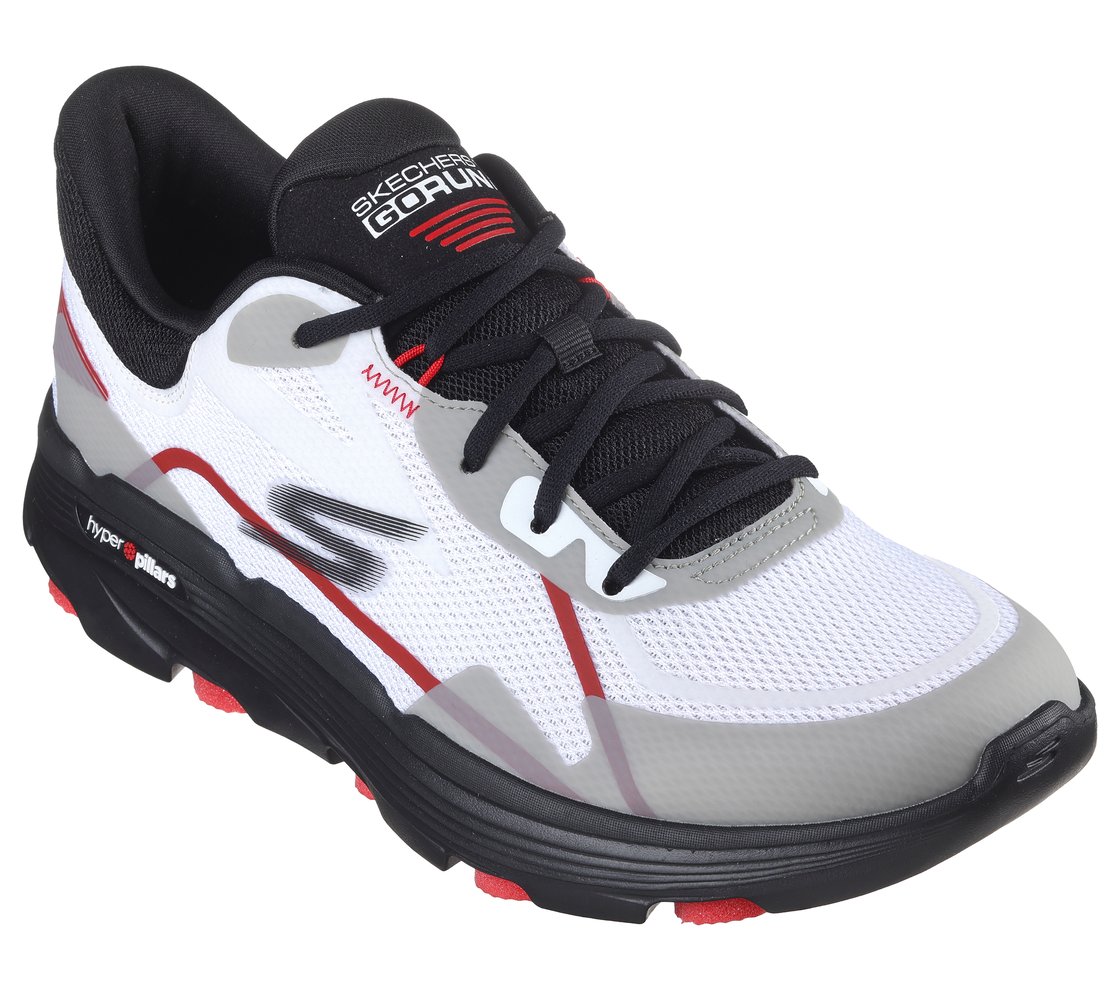 GO RUN 7, WHITE/BLACK/RED Footwear Right View