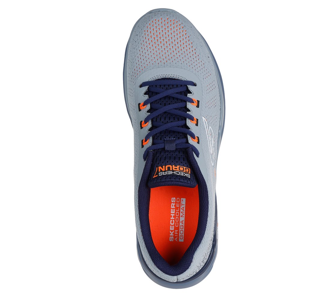GO RUN 7, GRAY/NAVY Footwear Top View