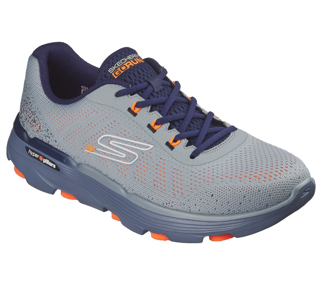 GO RUN 7, GRAY/NAVY Footwear Right View