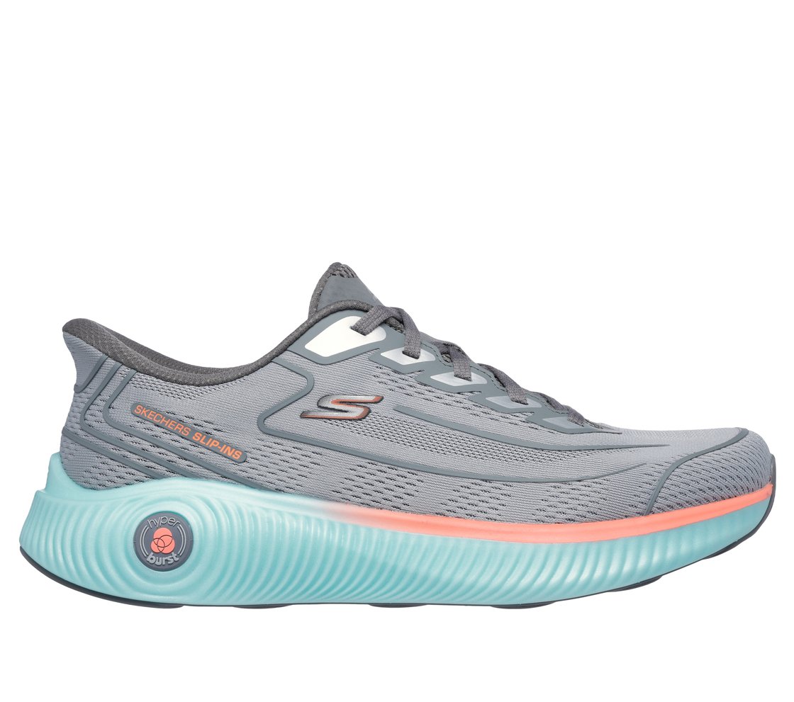 GO RUN ANYWHERE, GREY/BLUE Footwear Lateral View