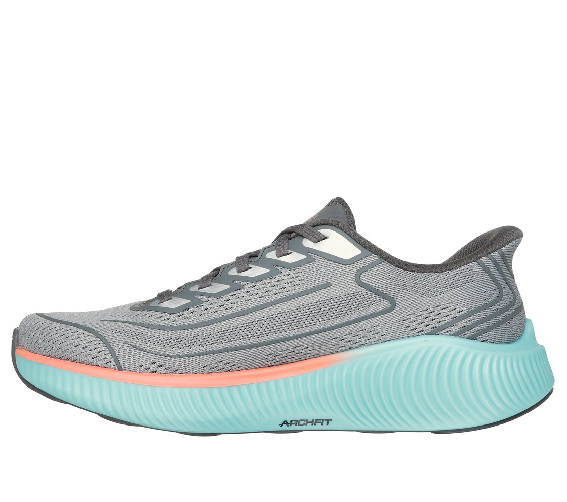 GO RUN ANYWHERE, GREY/BLUE Footwear Left View