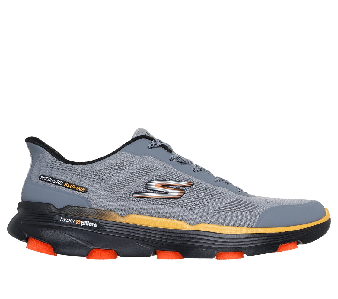 GO RUN 7, GRAY/BLACK Footwear Lateral View