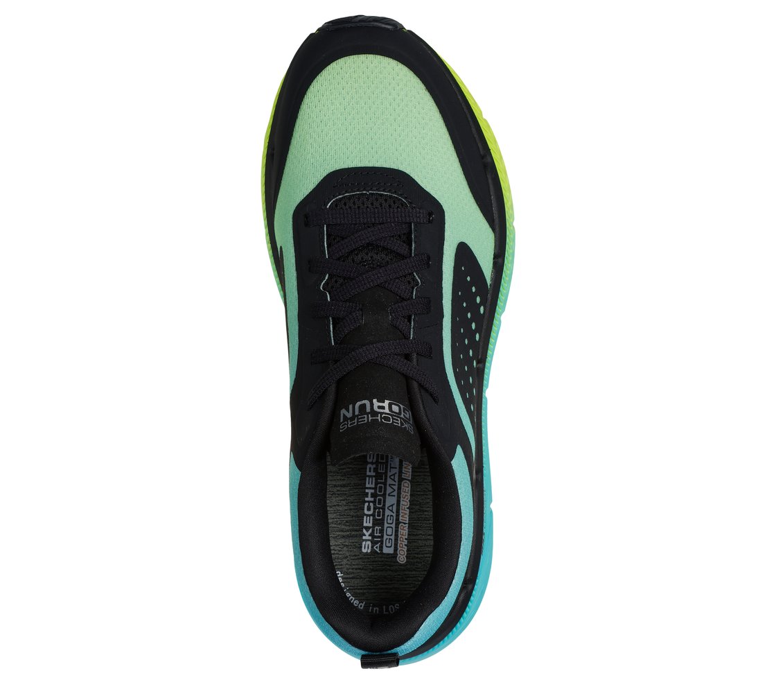 MAX CUSHIONING PREMIER 2, BLUE/LIME Footwear Top View
