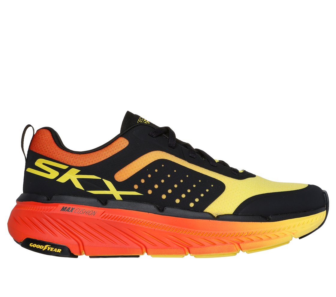 MAX CUSHIONING PREMIER 2, ORANGE/BLACK Footwear Lateral View