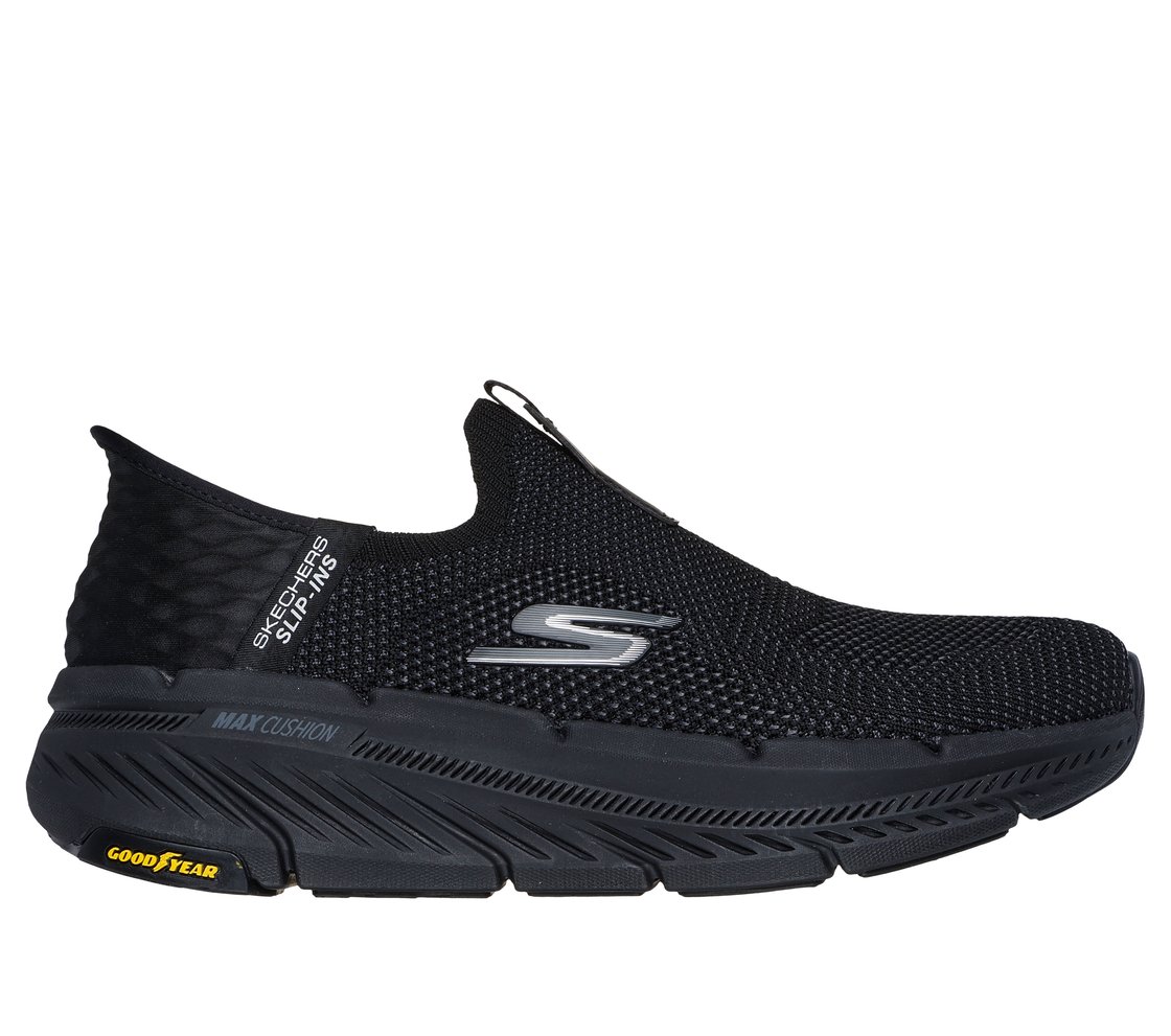 SKECHERS SLIP-INS: MAX CUSHIONING PREMIER 2, BLACK Footwear Lateral View