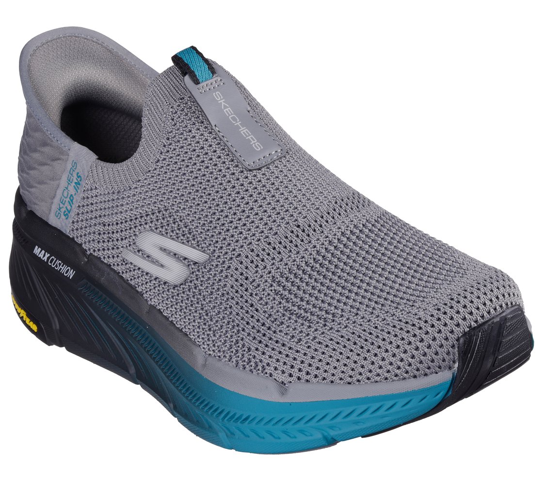 SKECHERS SLIP-INS: MAX CUSHIONING PREMIER 2, GREY/BLUE
