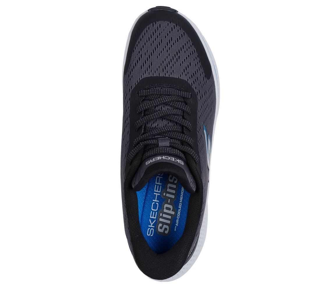 GO RUN CONSISTENT 2.0 - WORLD, CHARCOAL/BLACK Footwear Top View