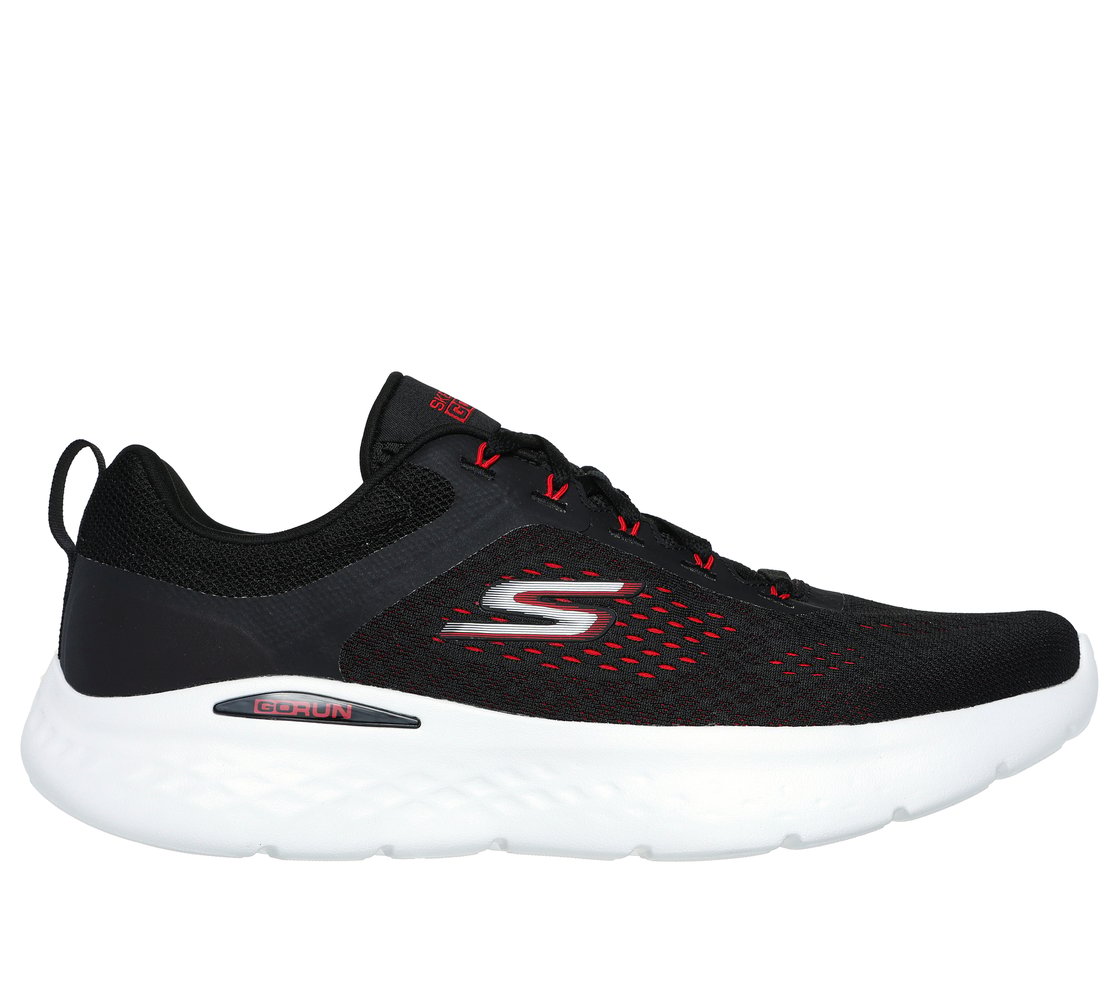 GO RUN LITE, BLACK/WHITE/RED Footwear Lateral View