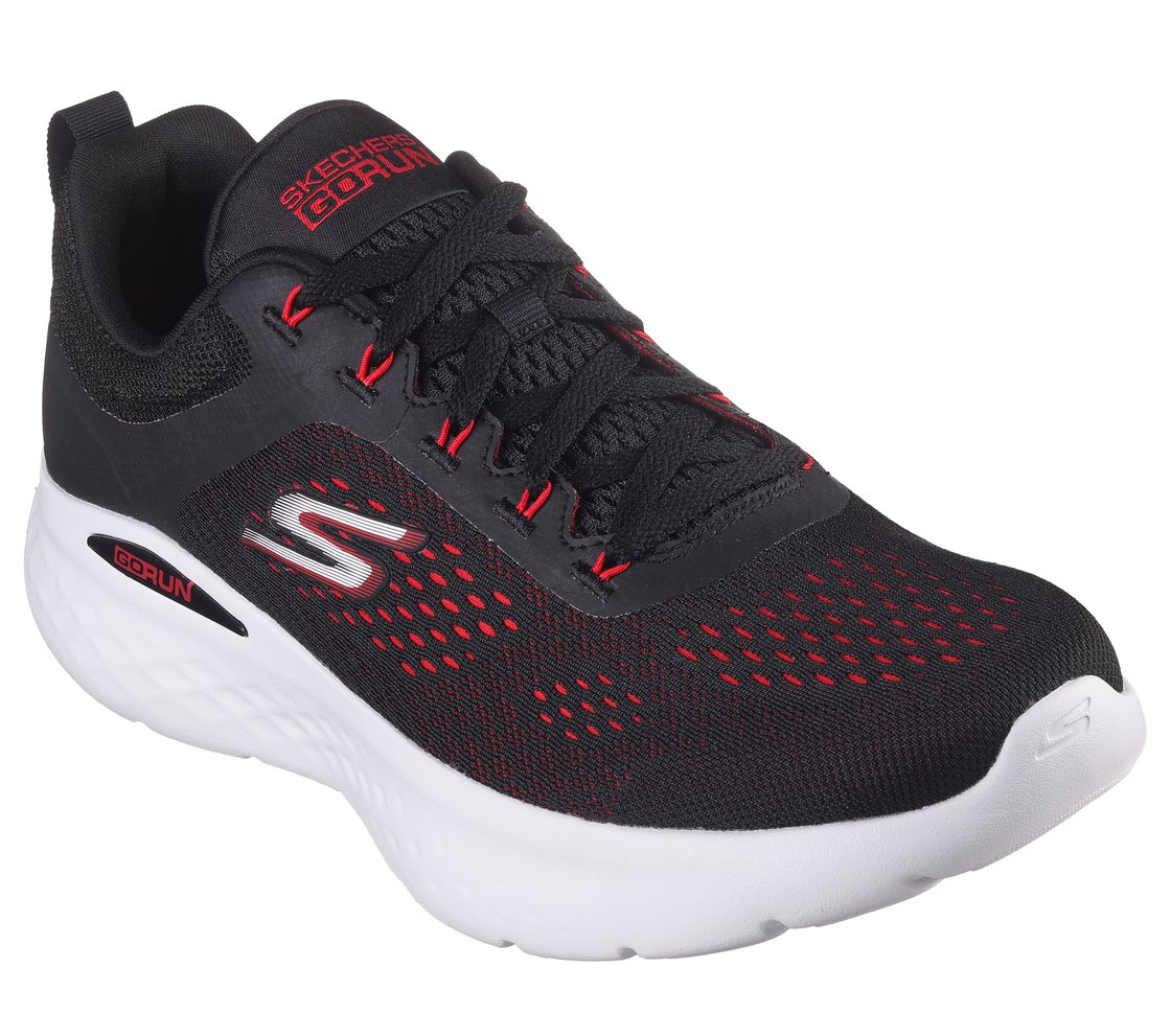 GO RUN LITE, BLACK/WHITE/RED Footwear Right View