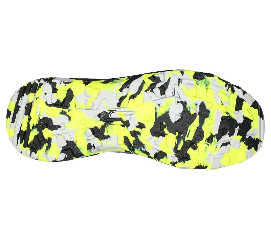 GO RUN TRAIL ALTITUDE-PHANTOM, GREY/LIME Footwear Bottom View