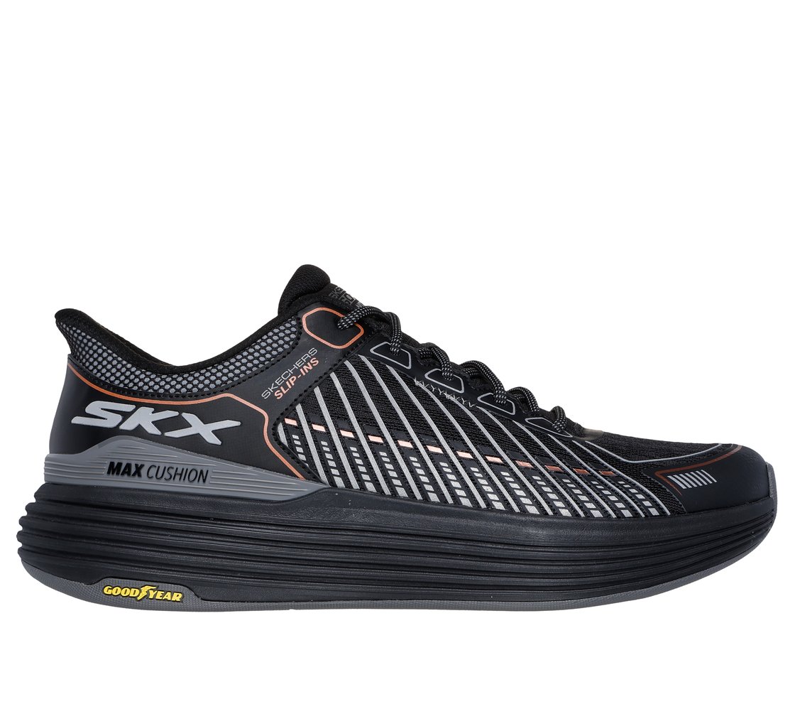 SKECHERS SLIP-INS: MAX CUSHIONING SUSPENSION, BBBBLACK Footwear Lateral View