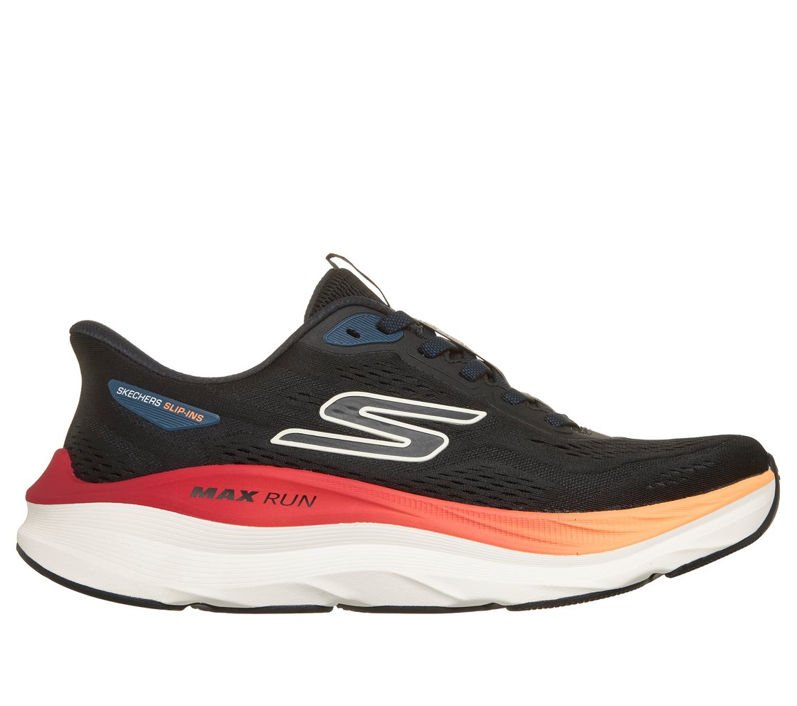 MAX RUN, BLACK/MULTI Footwear Lateral View