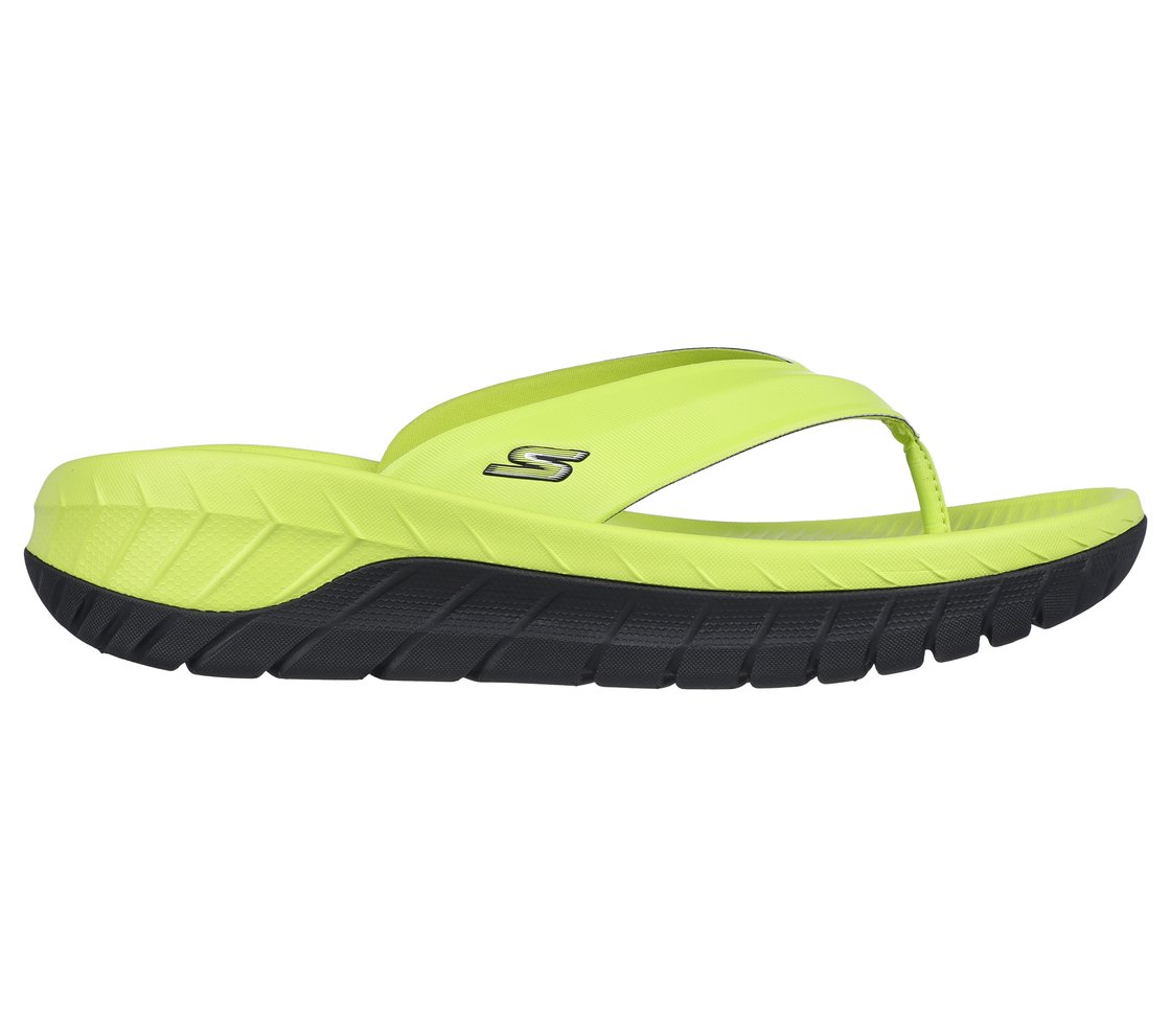 GO RECOVER SANDAL, LIME/BLACK Footwear Lateral View