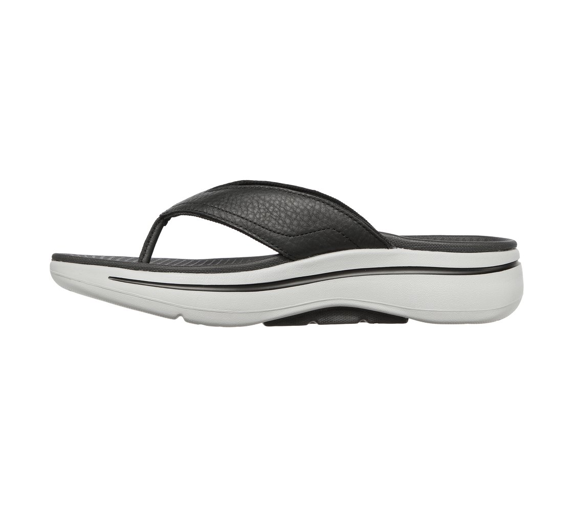 GO WALK ARCH FIT SANDAL, BLACK/GRAY Footwear Left View