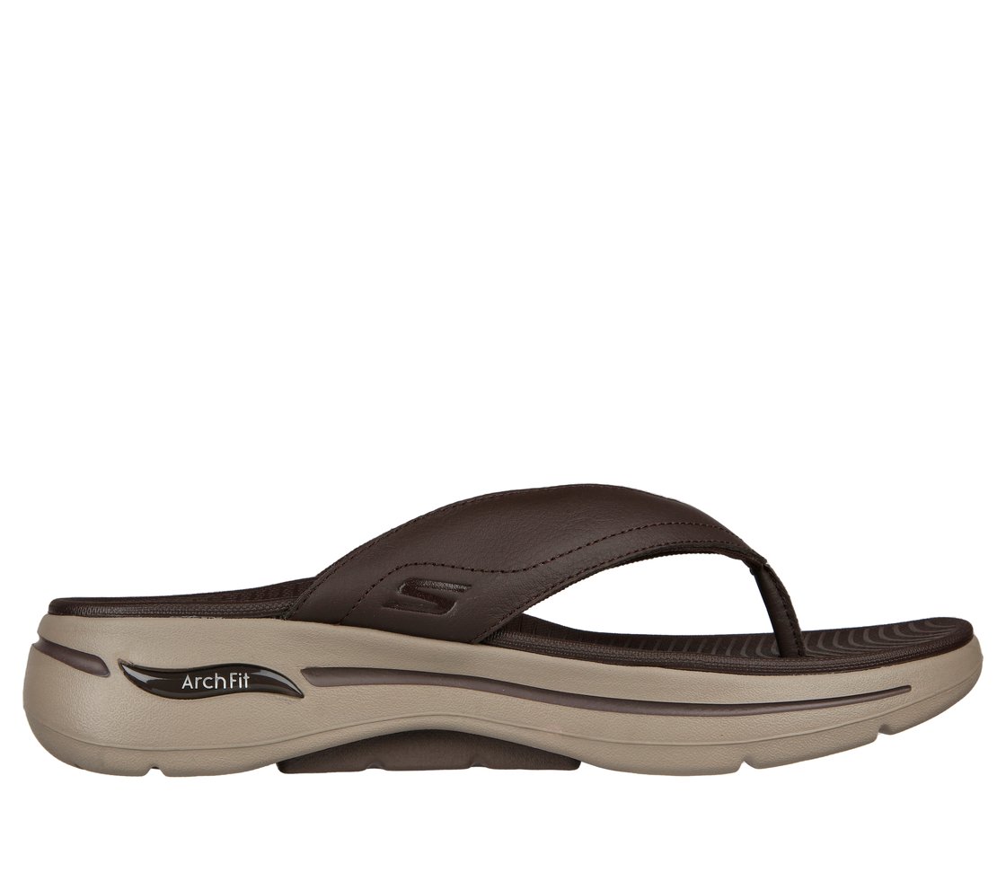 GO WALK ARCH FIT SANDAL, BROWN Footwear Lateral View