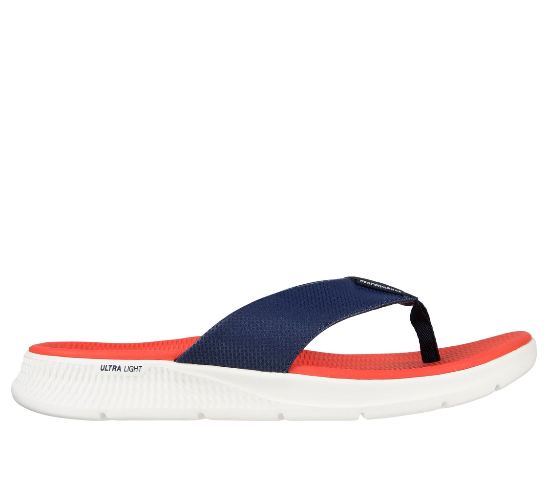 GO CONSISTENT SANDAL-SYNTHWAV, NAVY/RED Footwear Lateral View
