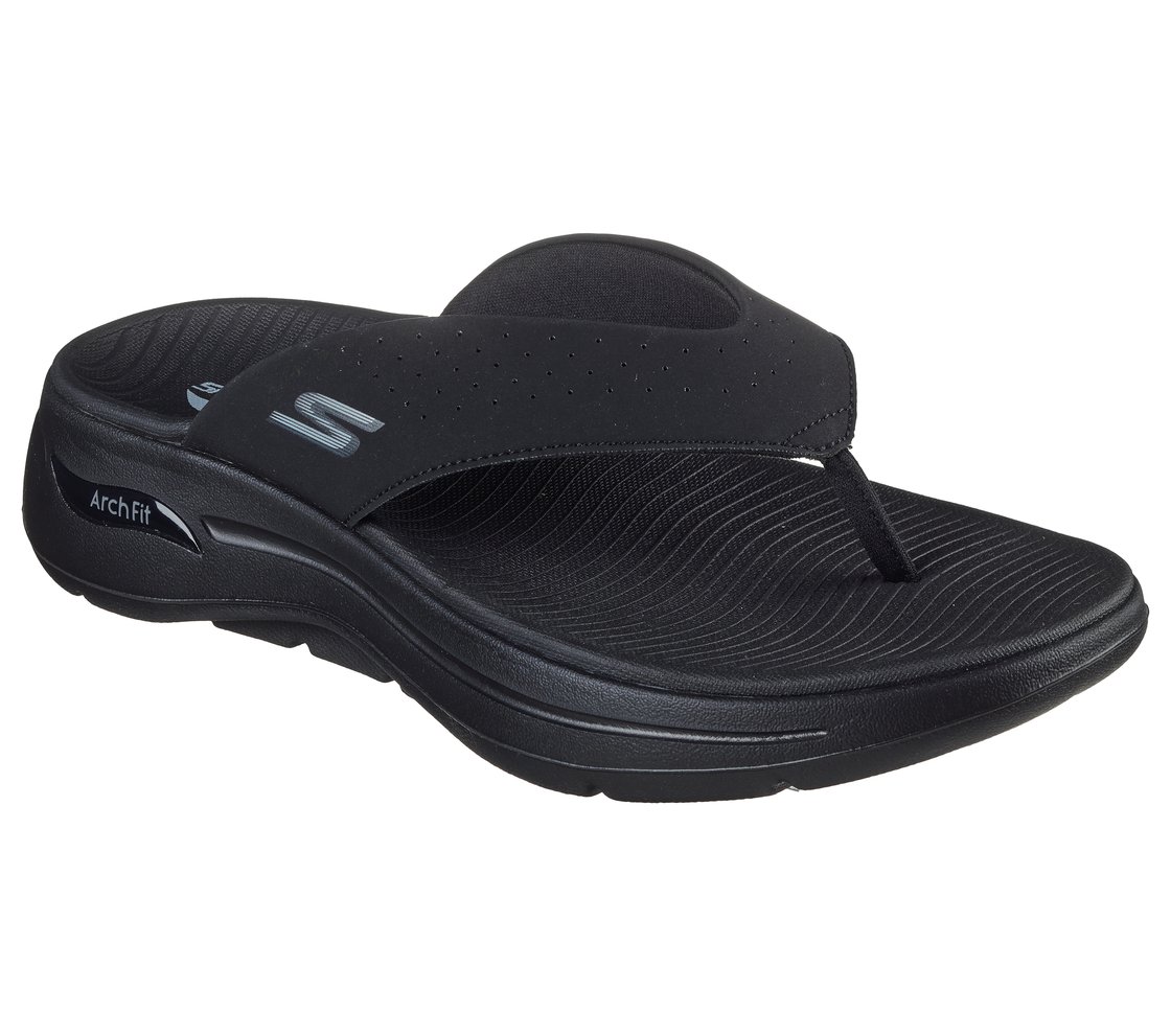GO WALK ARCH FIT SANDAL - SURFA, BLACK
