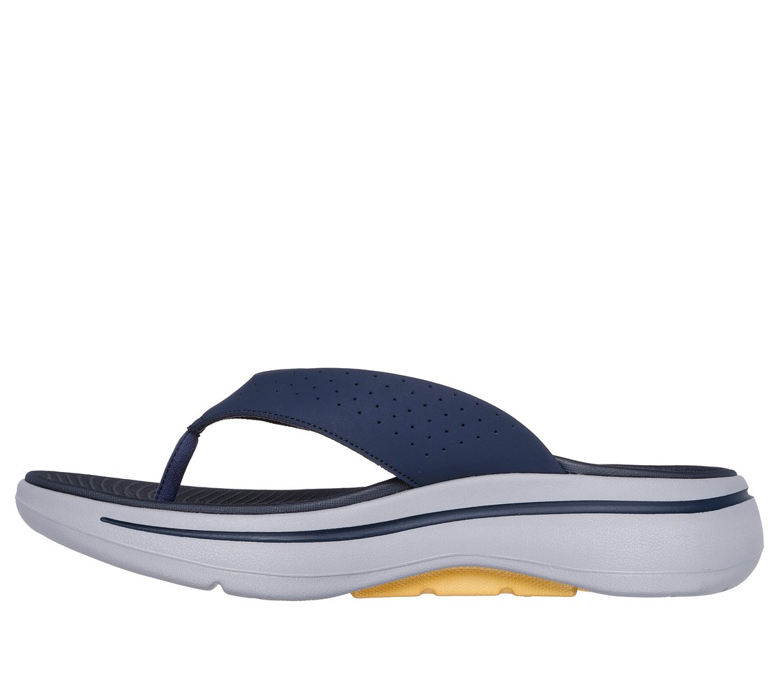 GO WALK ARCH FIT SANDAL - SURFA, NAVY/YELLOW Footwear Left View