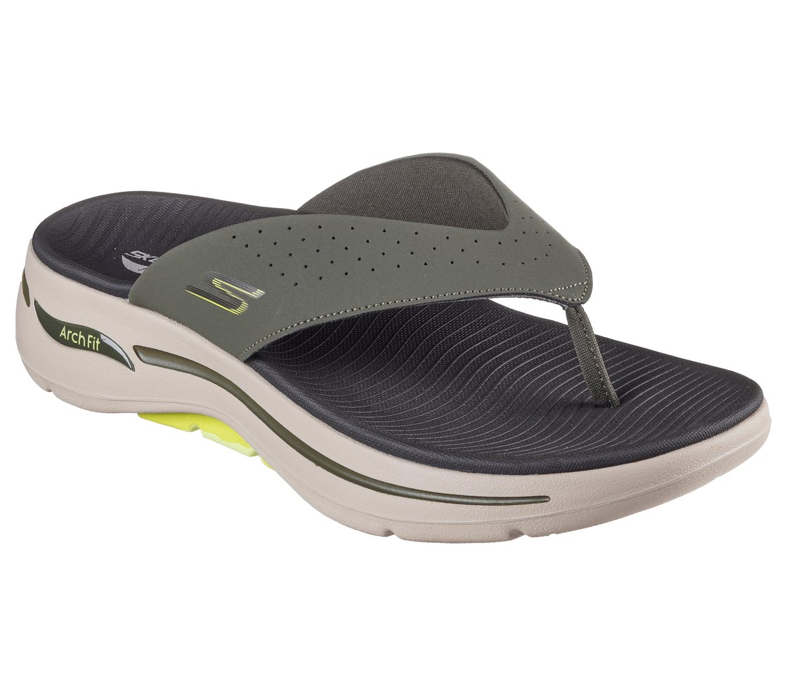 GO WALK ARCH FIT SANDAL - SURFA, OLIVE