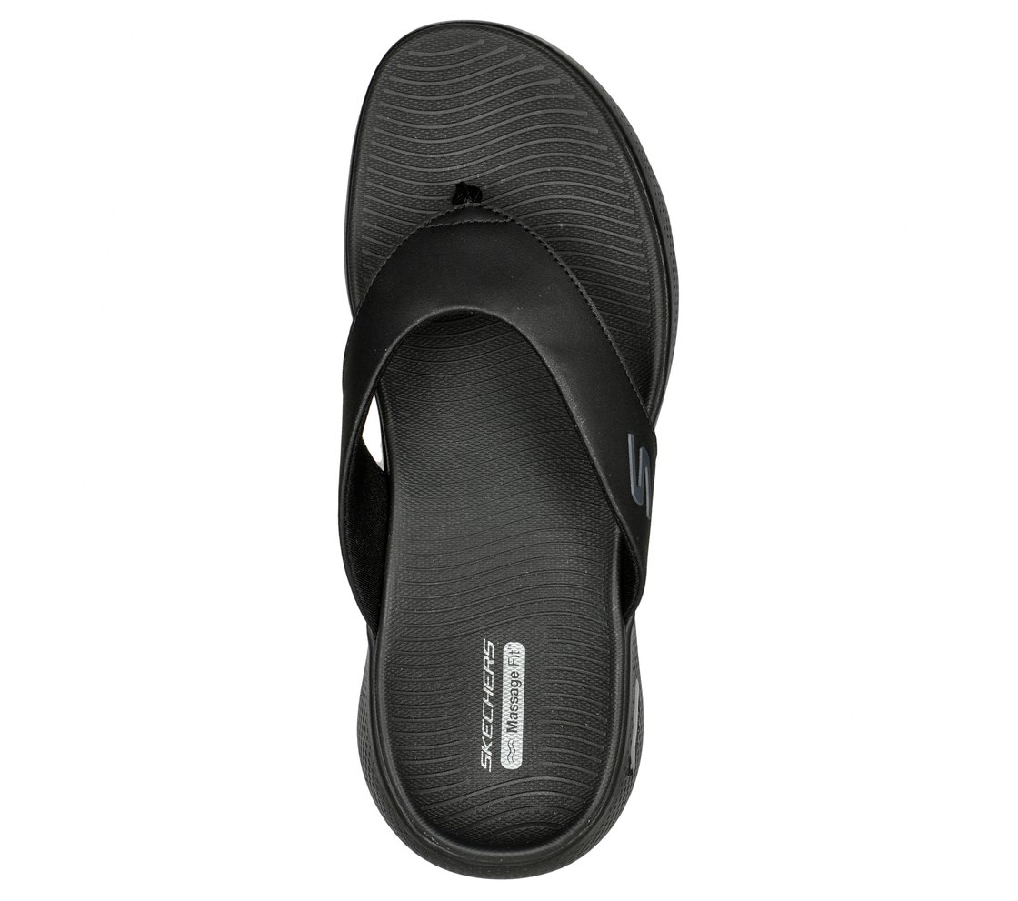 GO WALK MASSAGE FIT SANDAL, BLACK Footwear Top View