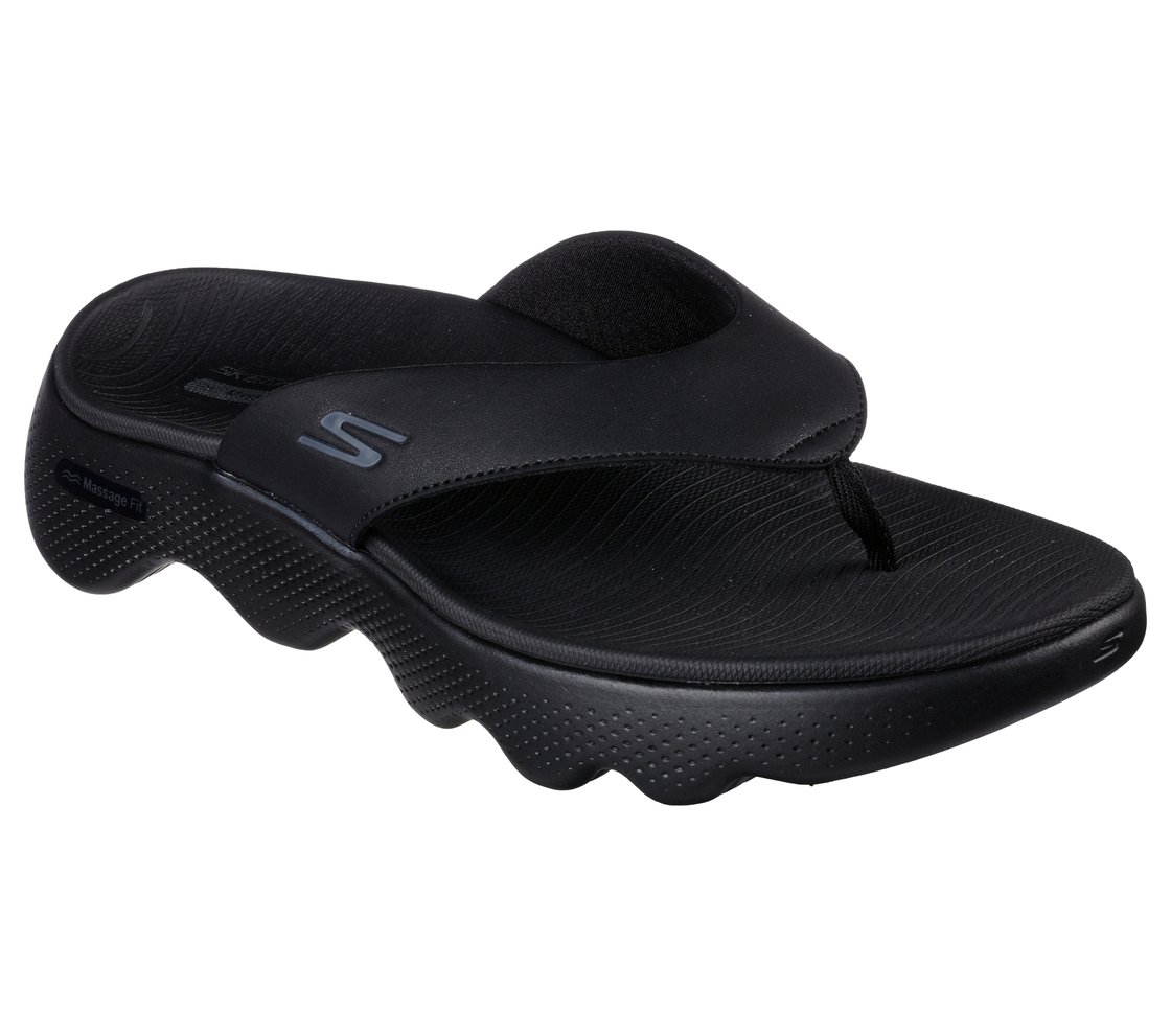 GO WALK MASSAGE FIT SANDAL, BLACK Footwear Right View