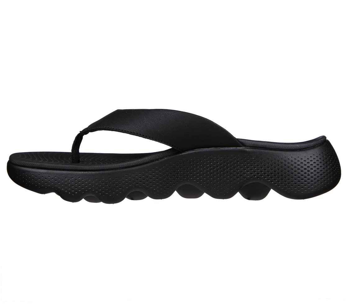 GO WALK MASSAGE FIT SANDAL, BLACK Footwear Left View