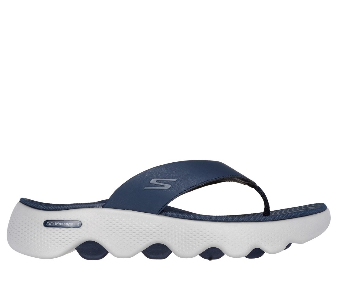 GO WALK MASSAGE FIT SANDAL, NAVY/GRAY