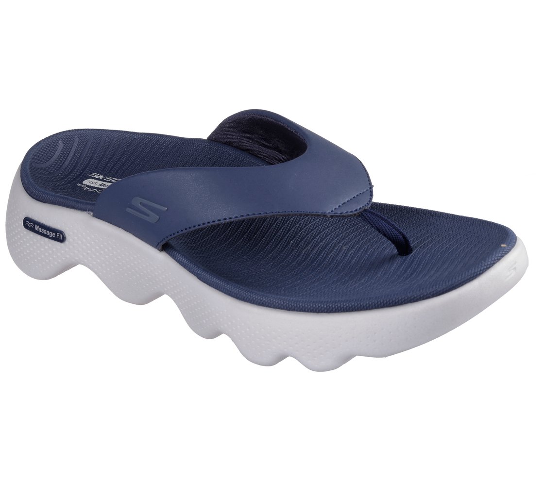 GO WALK MASSAGE FIT SANDAL, NAVY/GRAY