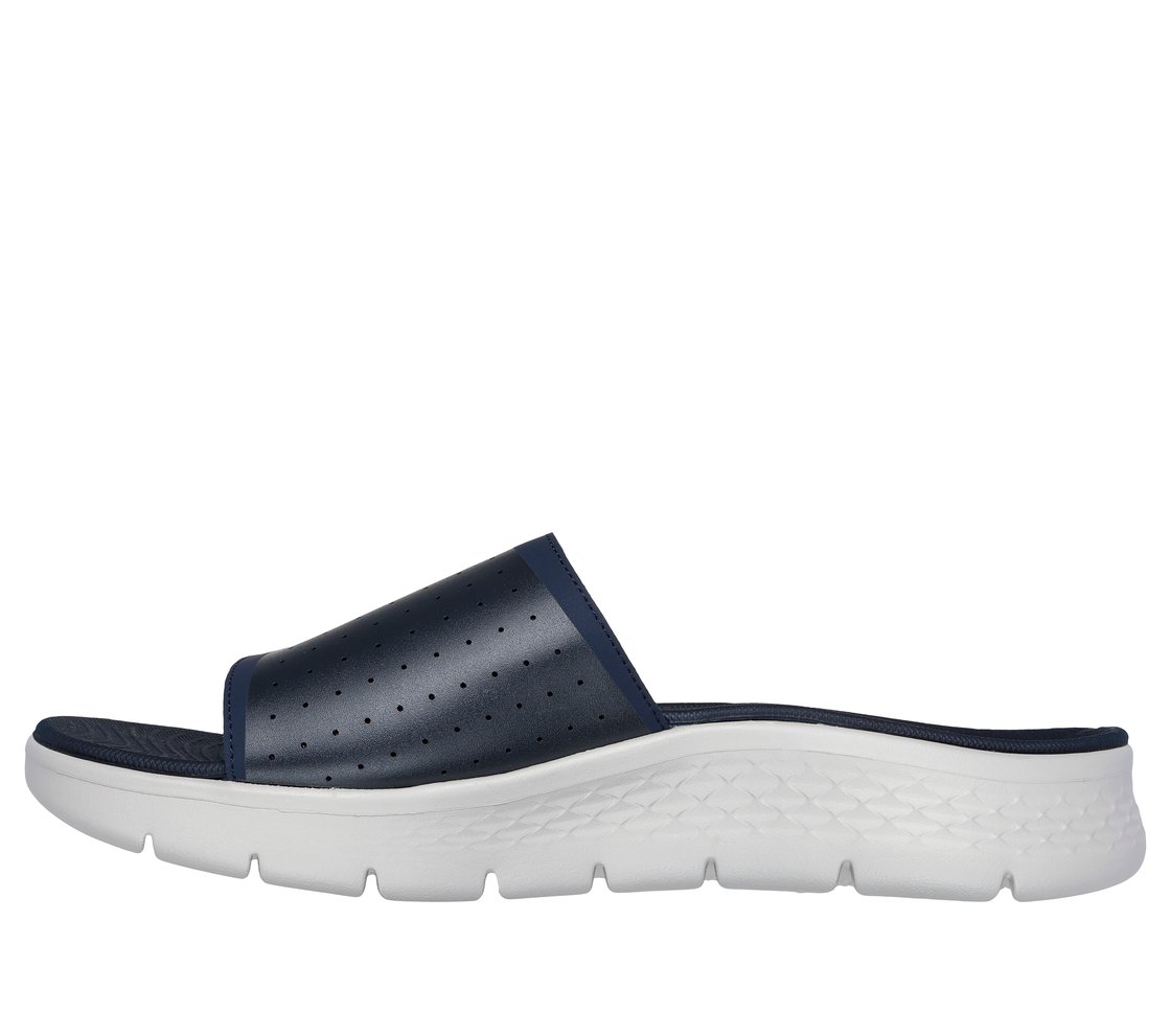 GO WALK FLEX SANDAL, NAVY/RED Footwear Left View