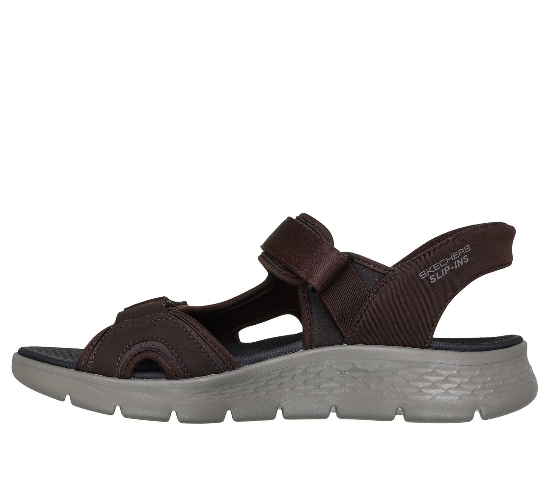 GO WALK FLEX SANDAL-EASY ENTR, BROWN Footwear Left View