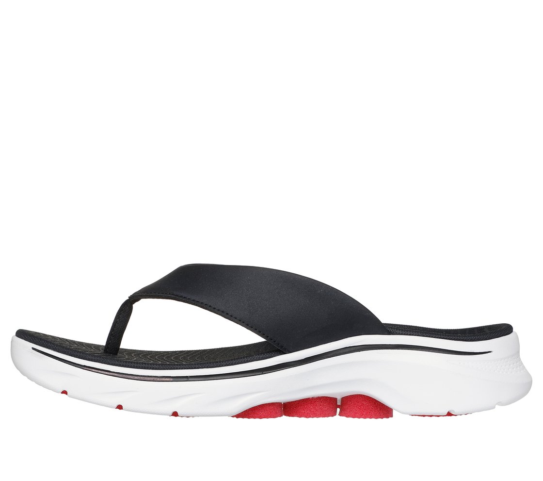 GO WALK 7 SANDAL - GIBS, BLACK/RED Footwear Left View