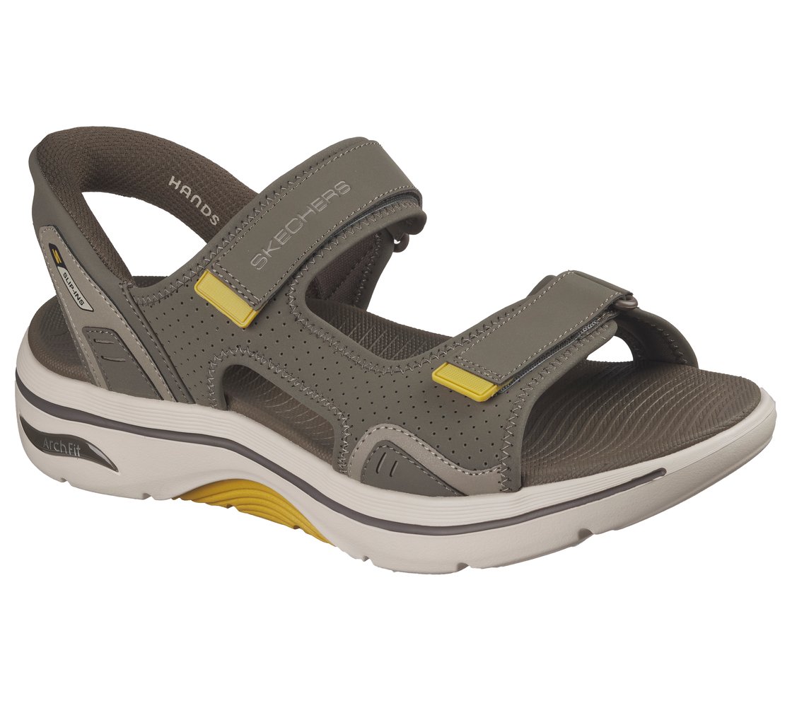 GO WALK ARCH FIT 2.0 SANDAL, DARK TAUPE Footwear Right View