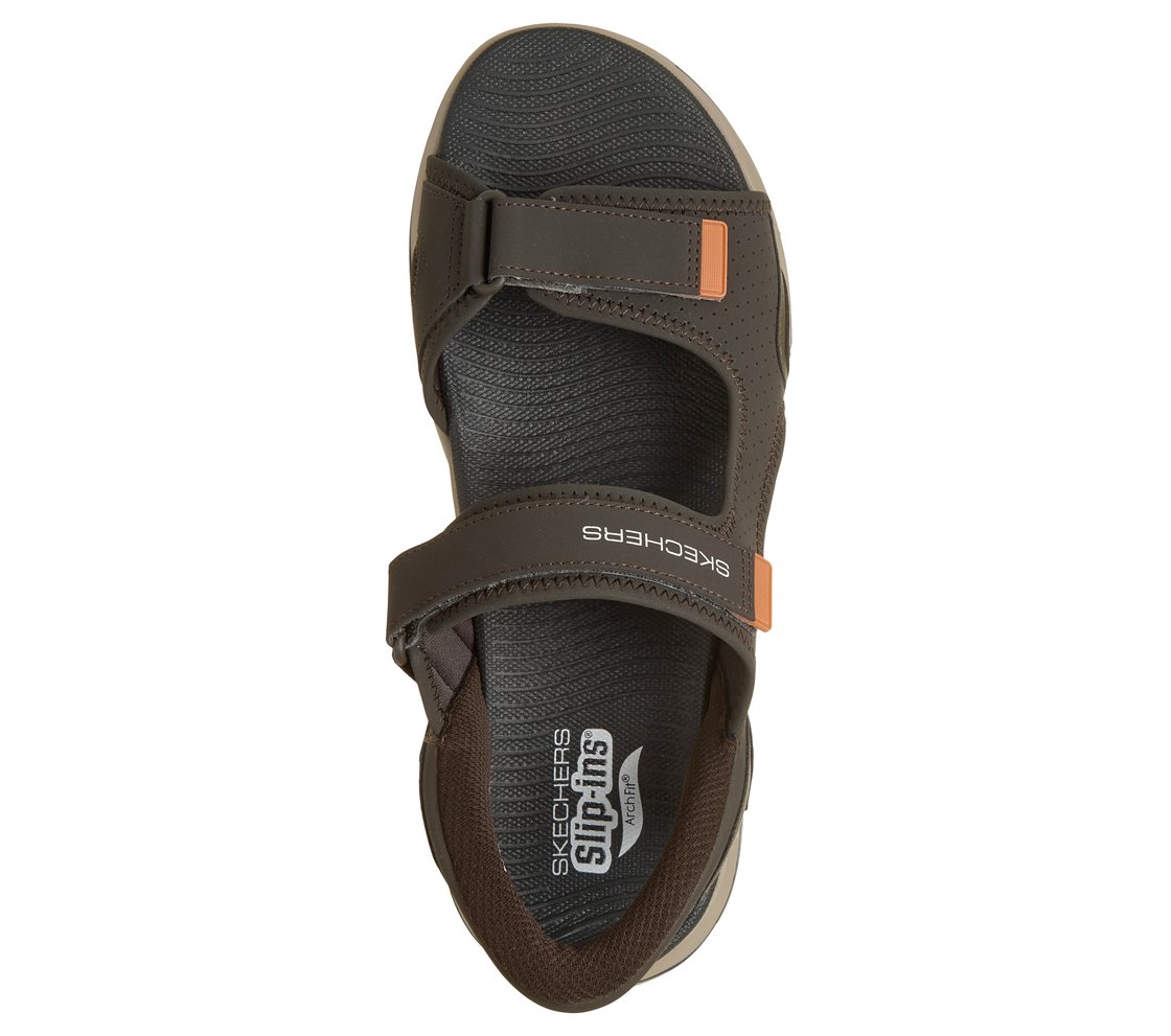 GO WALK ARCH FIT 2.0 SANDAL, OLIVE Footwear Top View