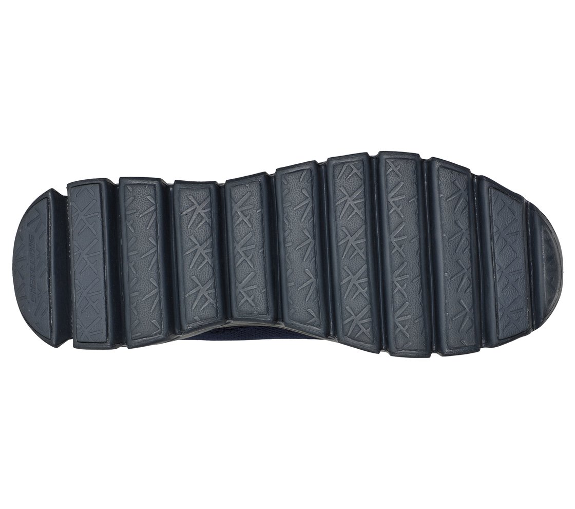 GLIDE-STEP - FASTEN UP, NAVY/BLACK Footwear Bottom View