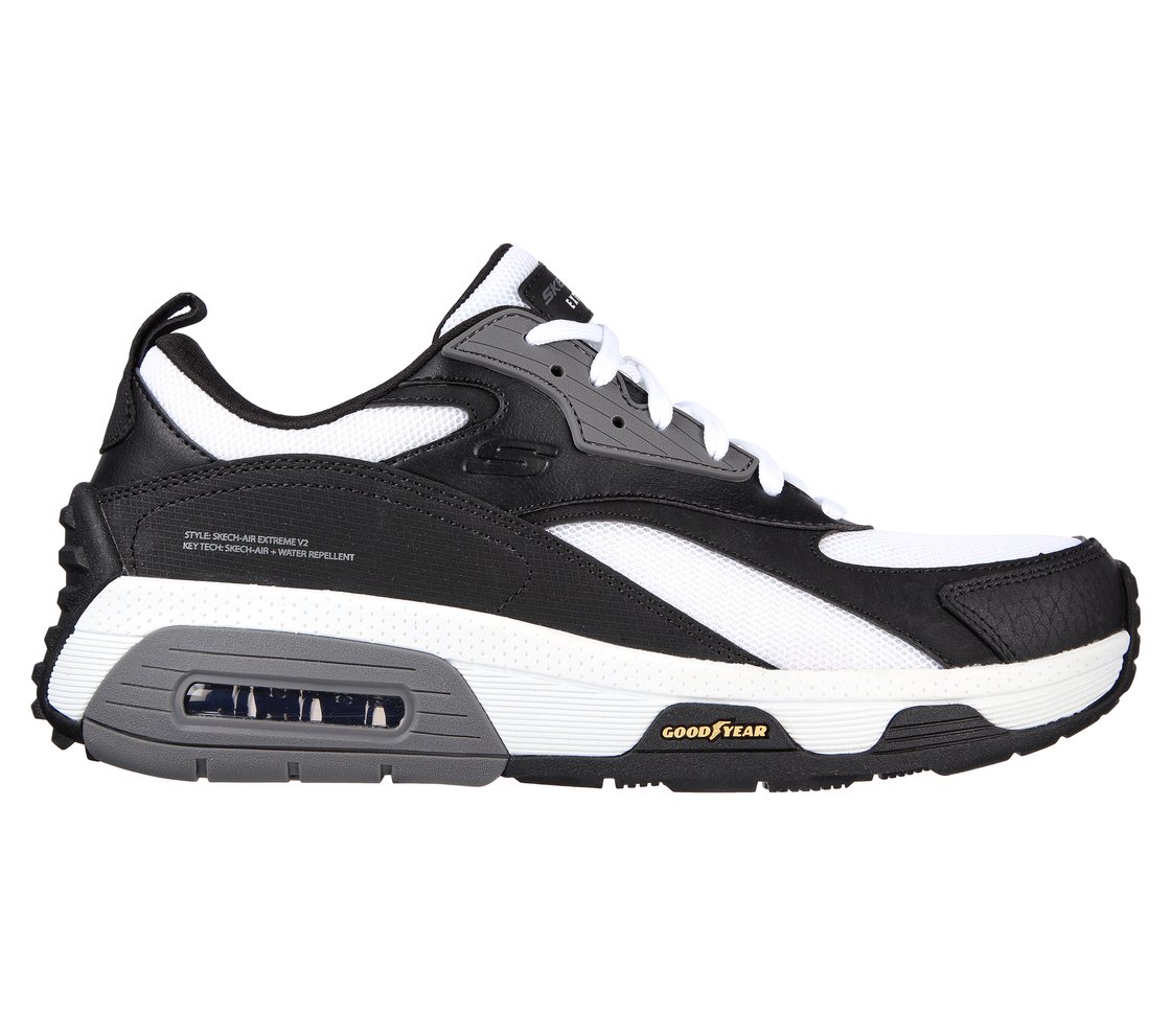 SKECH-AIR EXTREME V2, BLACK/WHITE Footwear Lateral View