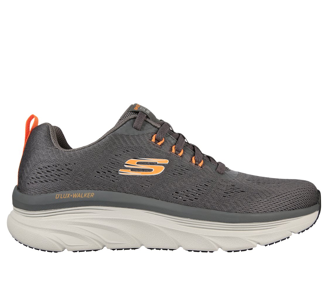 D'LUX WALKER-COMMUTER, CHARCOAL/ORANGE Footwear Lateral View