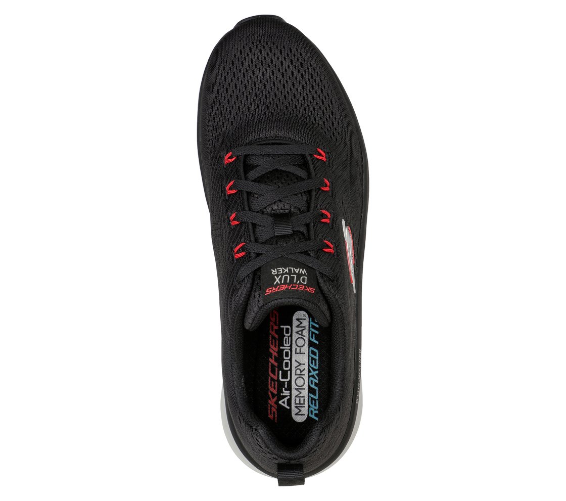 D'LUX WALKER - MEERNO, BLACK/RED Footwear Top View