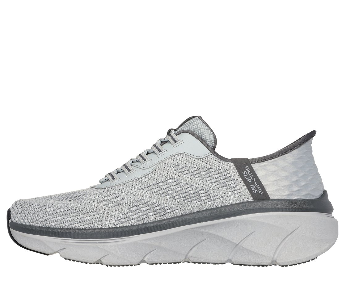 SKECHERS SLIP-INS RF: D'LUX WALKER 2.0 - REZINATE, Grey Footwear Left View