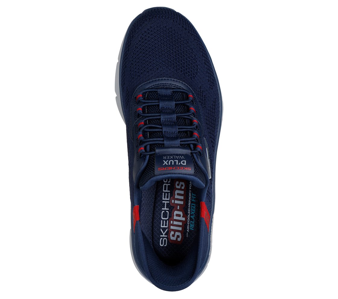 SKECHERS SLIP-INS RF: D'LUX WALKER 2.0 - REZINATE, NAVY BLUE Footwear Top View