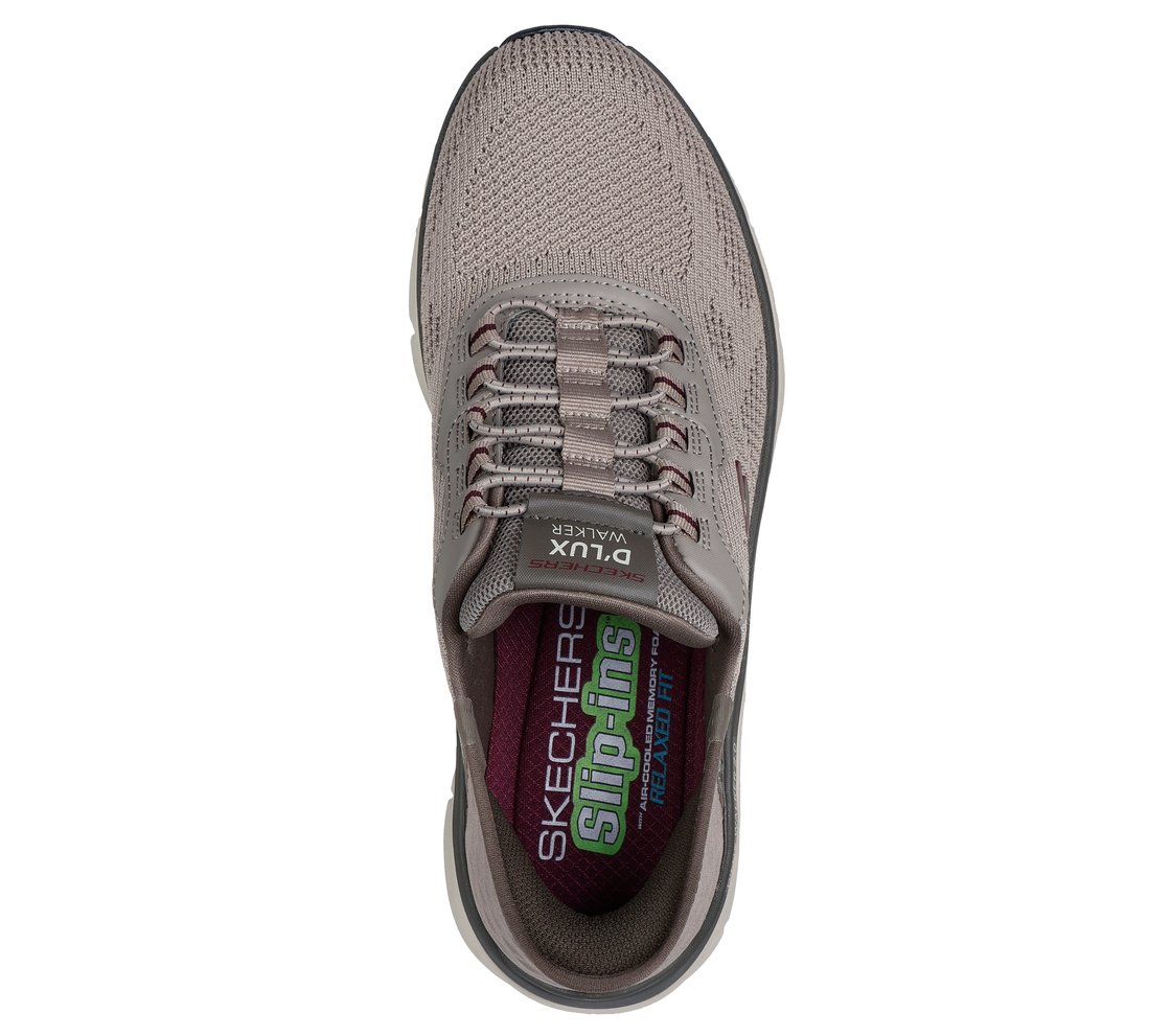 SKECHERS SLIP-INS RF: D'LUX WALKER 2.0 - REZINATE, TTAUPE Footwear Top View