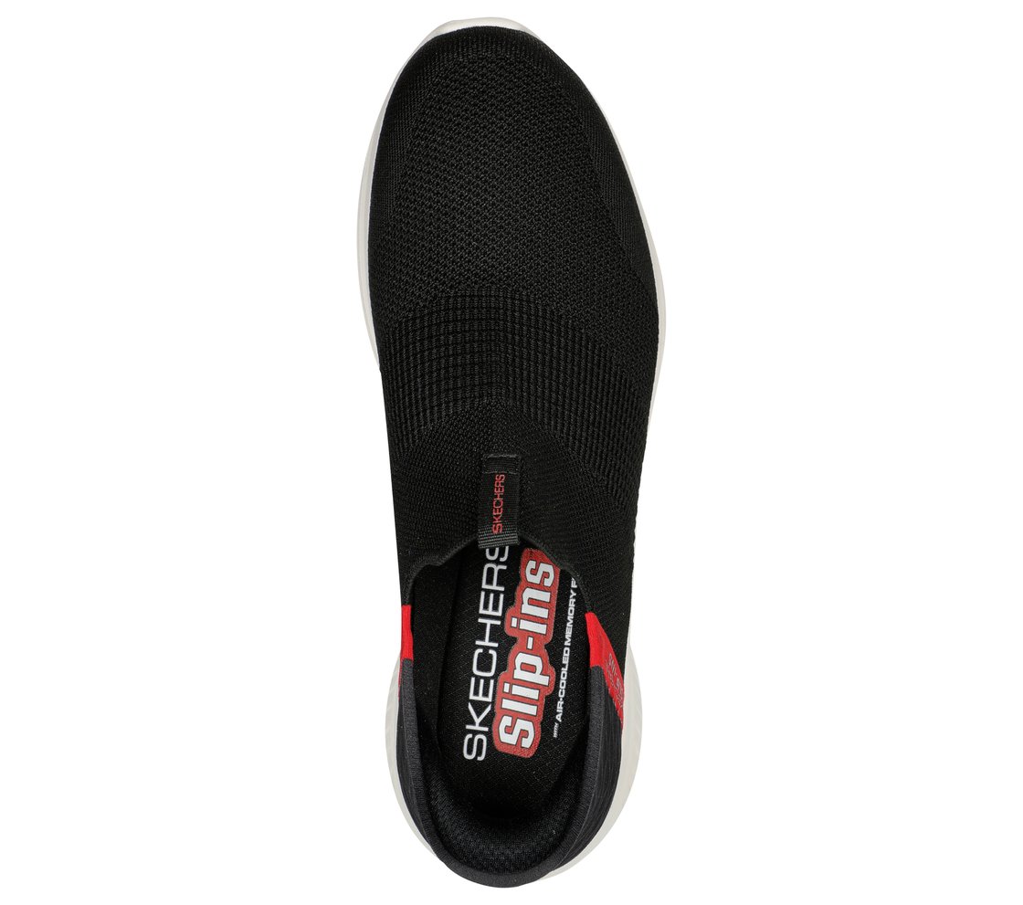 Skechers Slip-ins: Ultra Flex 3.0 - Viewpoint, BLACK/RED Footwear Top View