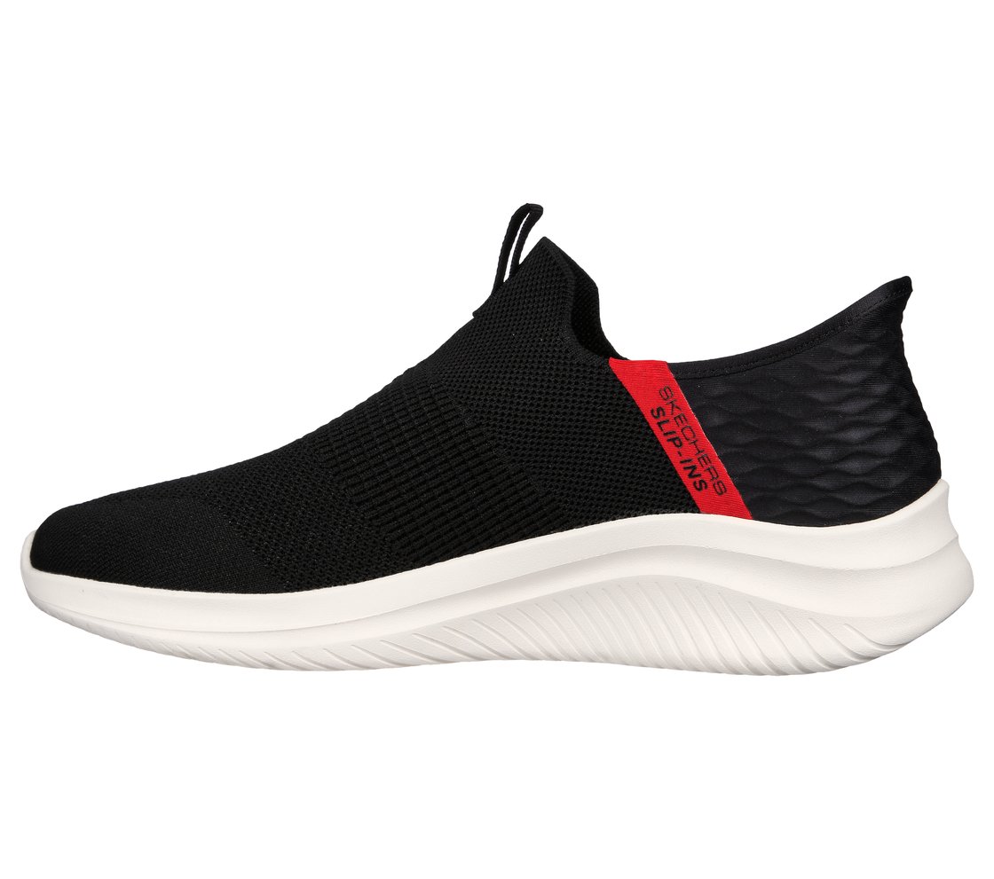 Skechers Slip-ins: Ultra Flex 3.0 - Viewpoint, BLACK/RED Footwear Left View