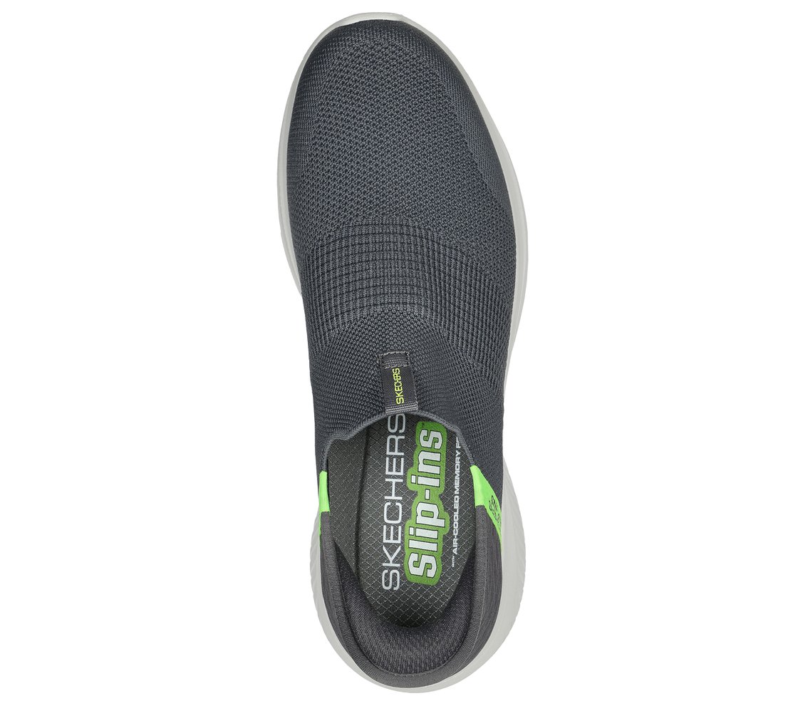Skechers Slip-ins: Ultra Flex 3.0 - Viewpoint, CHRCL/LIME Footwear Top View
