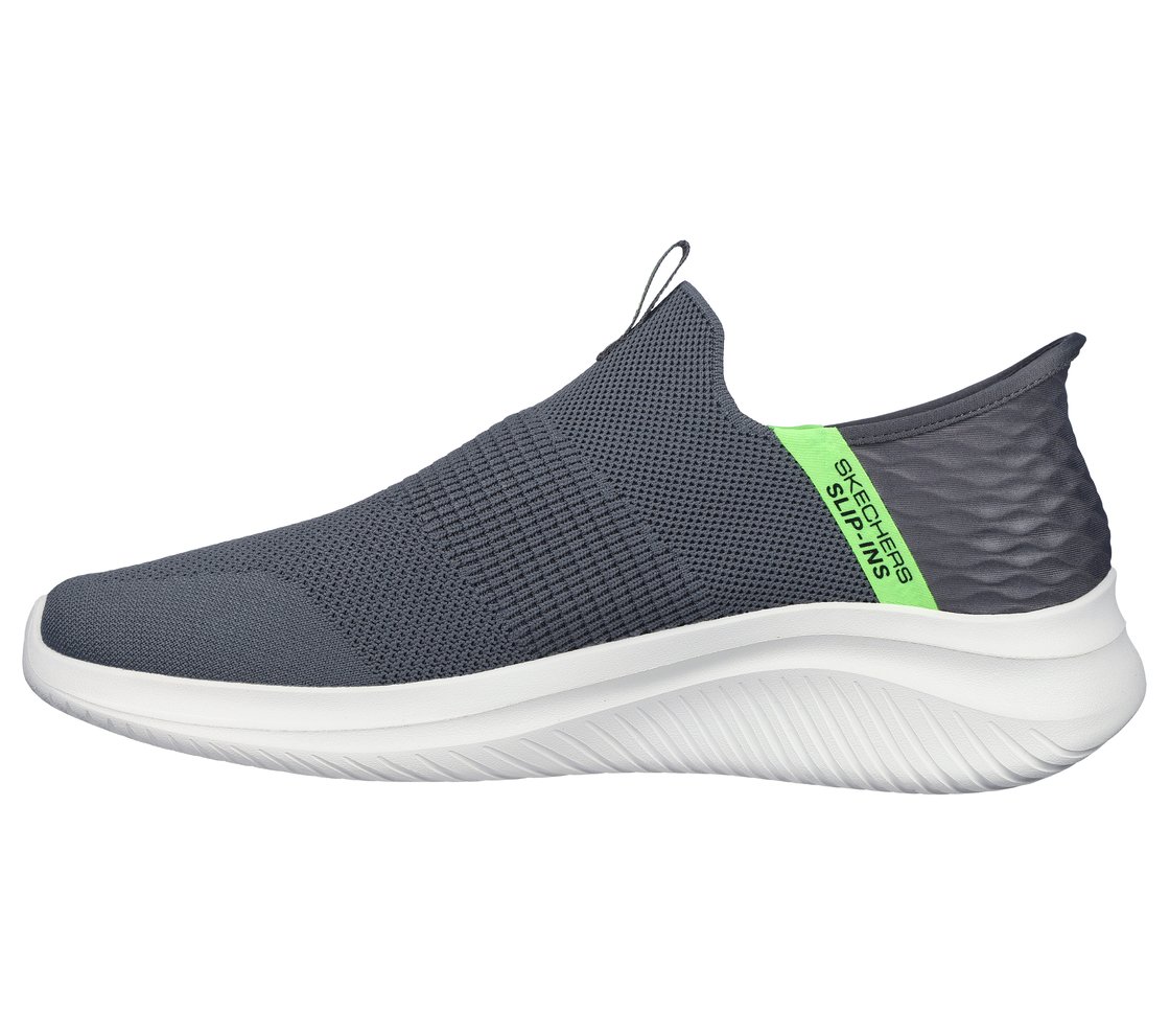 Skechers Slip-ins: Ultra Flex 3.0 - Viewpoint, CHRCL/LIME Footwear Left View