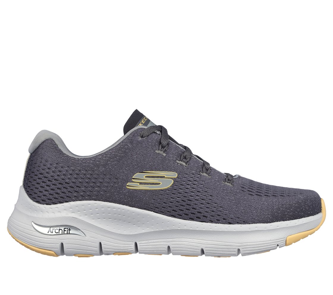 ARCH FIT, CHARCOAL/YELLOW Footwear Lateral View