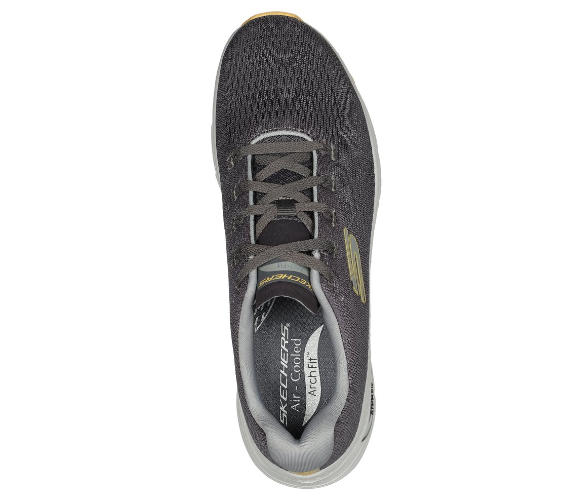 ARCH FIT, CHARCOAL/YELLOW Footwear Top View
