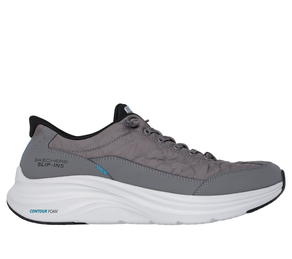 CONTOUR FOAM - COZY FIT, CHARCOAL/BLACK Footwear Lateral View