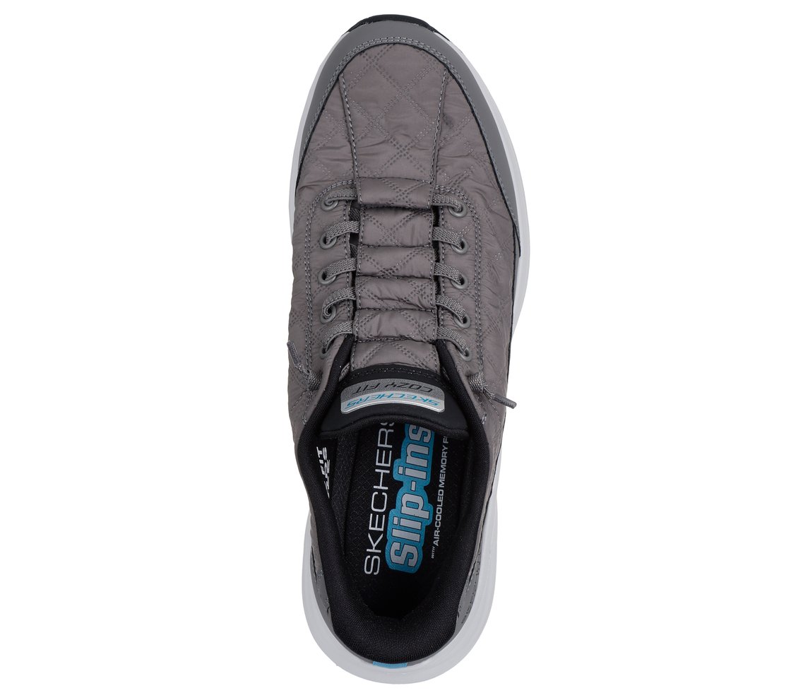 CONTOUR FOAM - COZY FIT, CHARCOAL/BLACK Footwear Top View