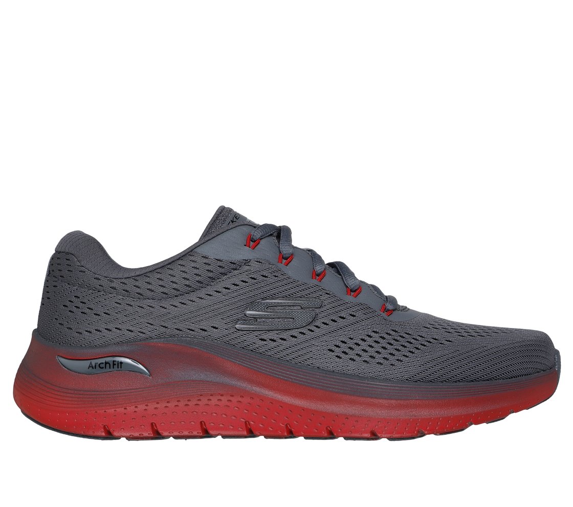 ARCH FIT 2, CHARCOAL/RED Footwear Lateral View